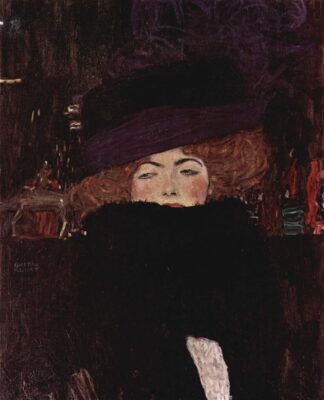 Gustav Klimt: lady with hat and featherboa